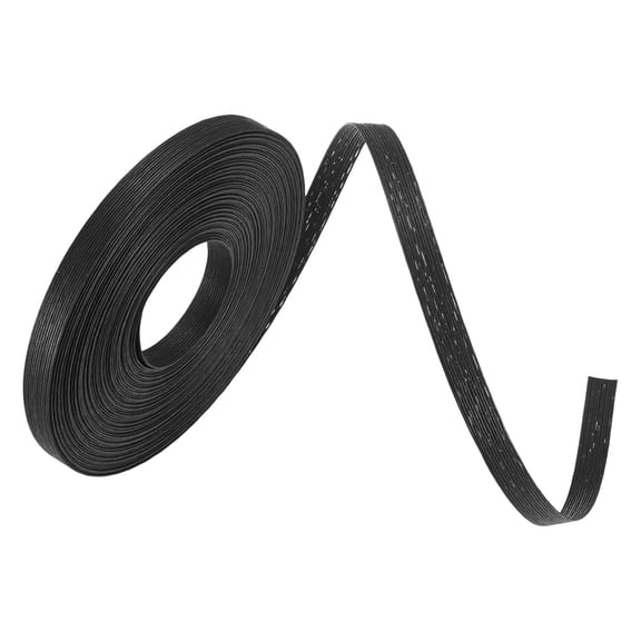 Paper Weaving Cane, 21.8 Yards x 0.47 Inch/20m x 12mm Paper Rattan Weaving Cane for DIY Crafts Making [Black]