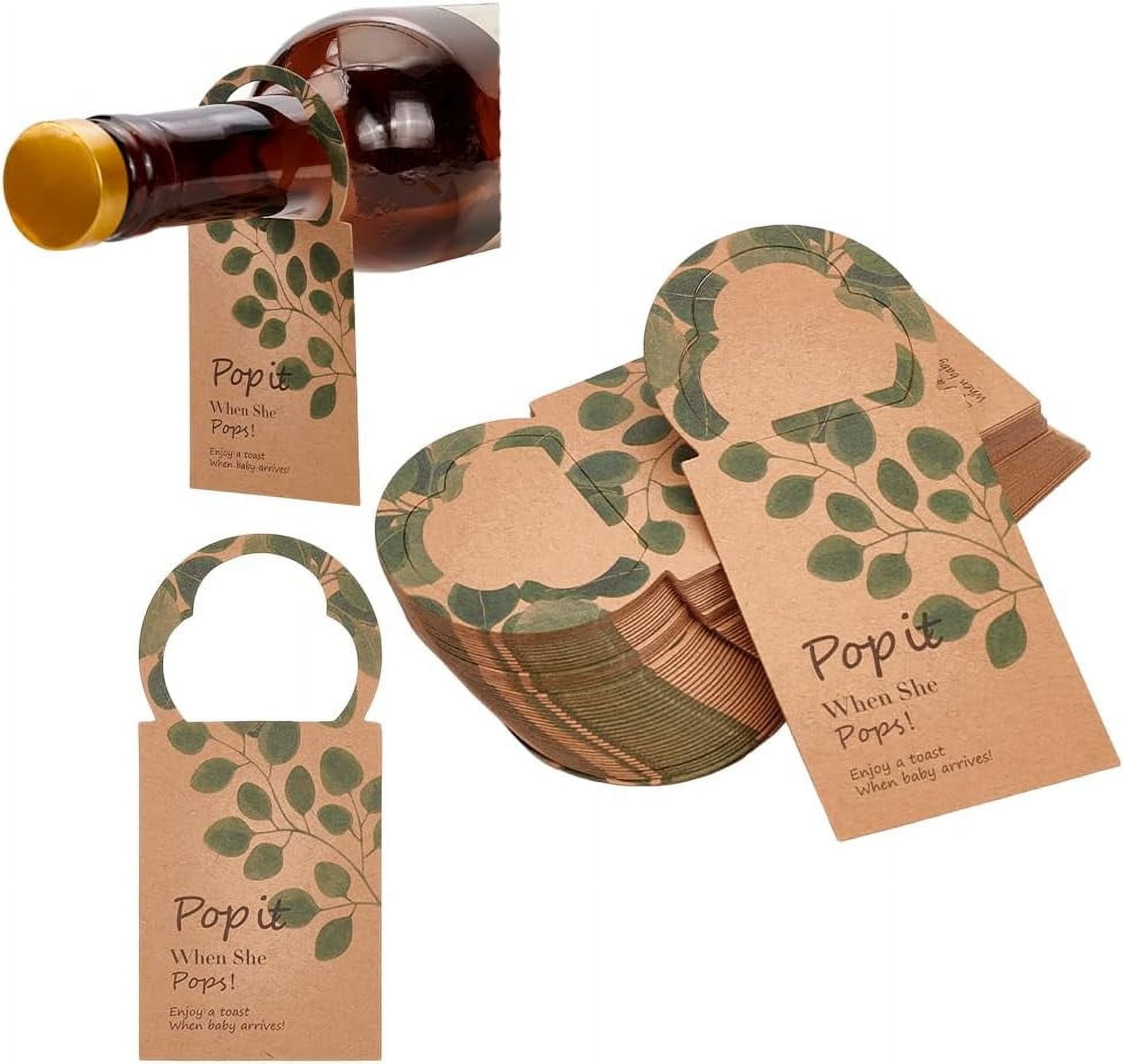 Paper Wine Glass Label Wheat 112x50x0.4mm Inner Diameter: 34x40mm ...