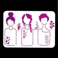 thumbnail image 1 of Paper Women Painting Stencil 11.69x8.27 Inch Reusable Craft Stencils Hollow Out Drawing Painting Template for Painting on Wood Fabric Paper Walls Canvas Furniture, 1 of 9