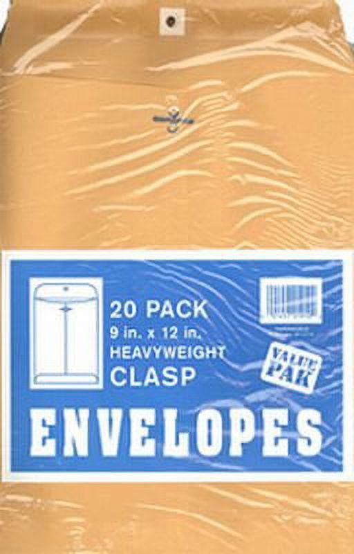 Paper World Mead Clasp Envelopes, Office Pack 9" X 12", 20Count (6