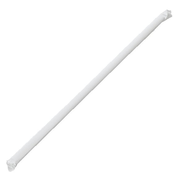 [Paper Wrapped] Karat [2,000 ct] Clear Jumbo Straws (5mm Diameter), 10.25'' High