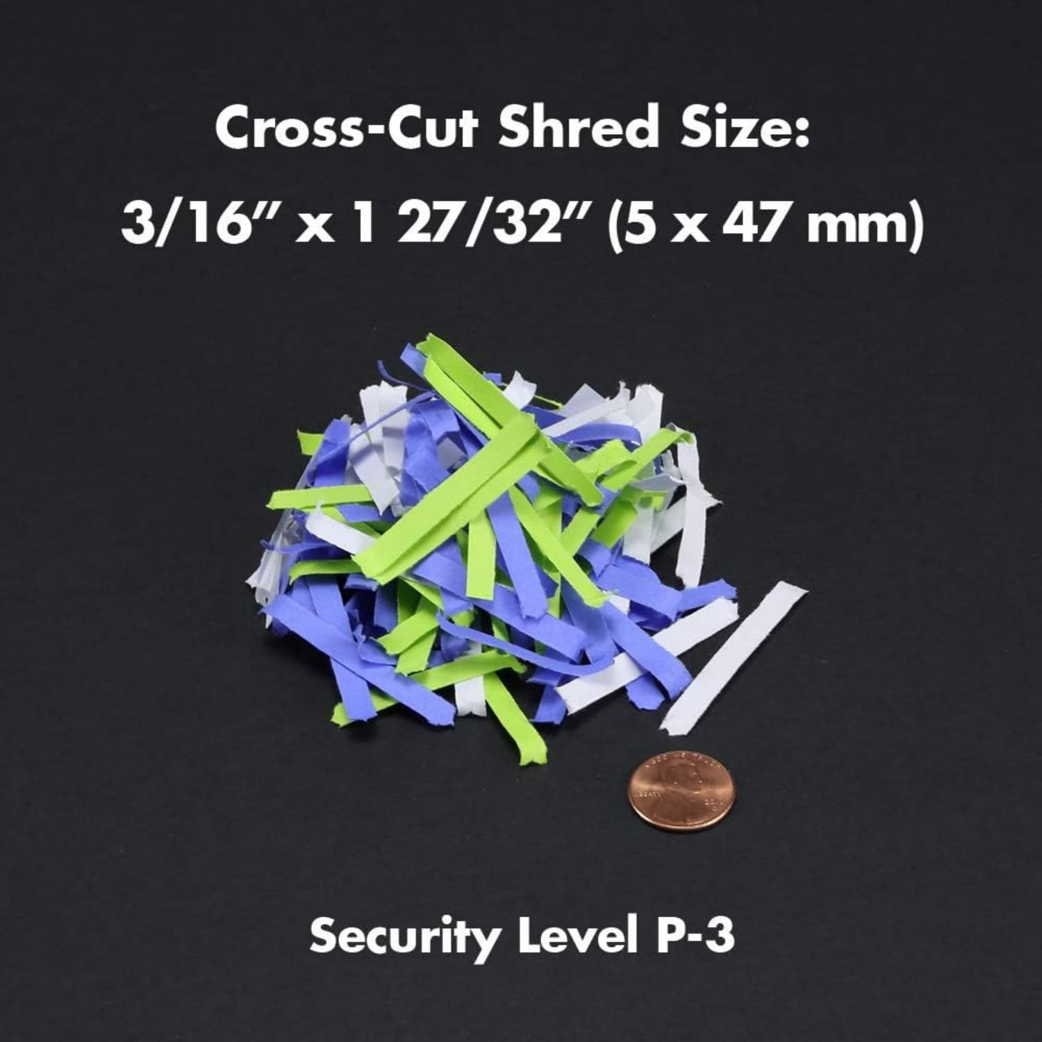 Paper and Credit Card Shredder with 3.7-Gallon Wastebasket, 8-Sheet Cross-Cut with Basket