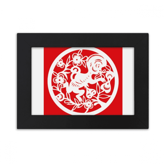Paper-cut Monkey Animal China Zodiac Art Desktop Photo Frame Ornaments Picture Art Painting