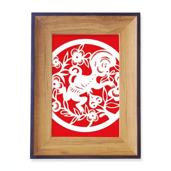 Paper-cut Monkey Animal China Zodiac Art Photo Frame Exhibition Display Art Desktop Painting
