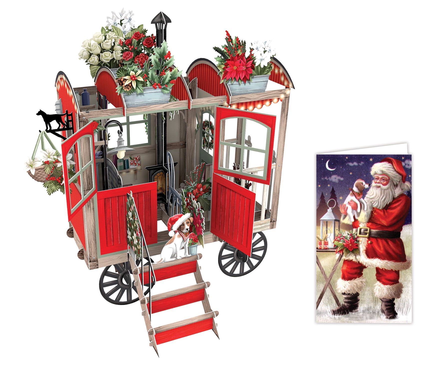 Paper d'Art Christmas Hut 3D Pop Up Christmas Card (Other)