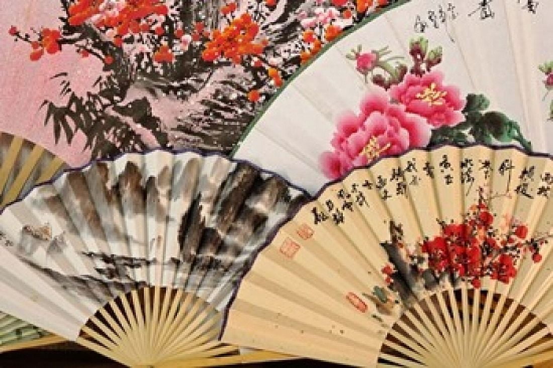 Paper fans Fuli Village paper fan workshops Yangshuo China Canvas Art - Adam Jones DanitaDelimont (24 x 15)