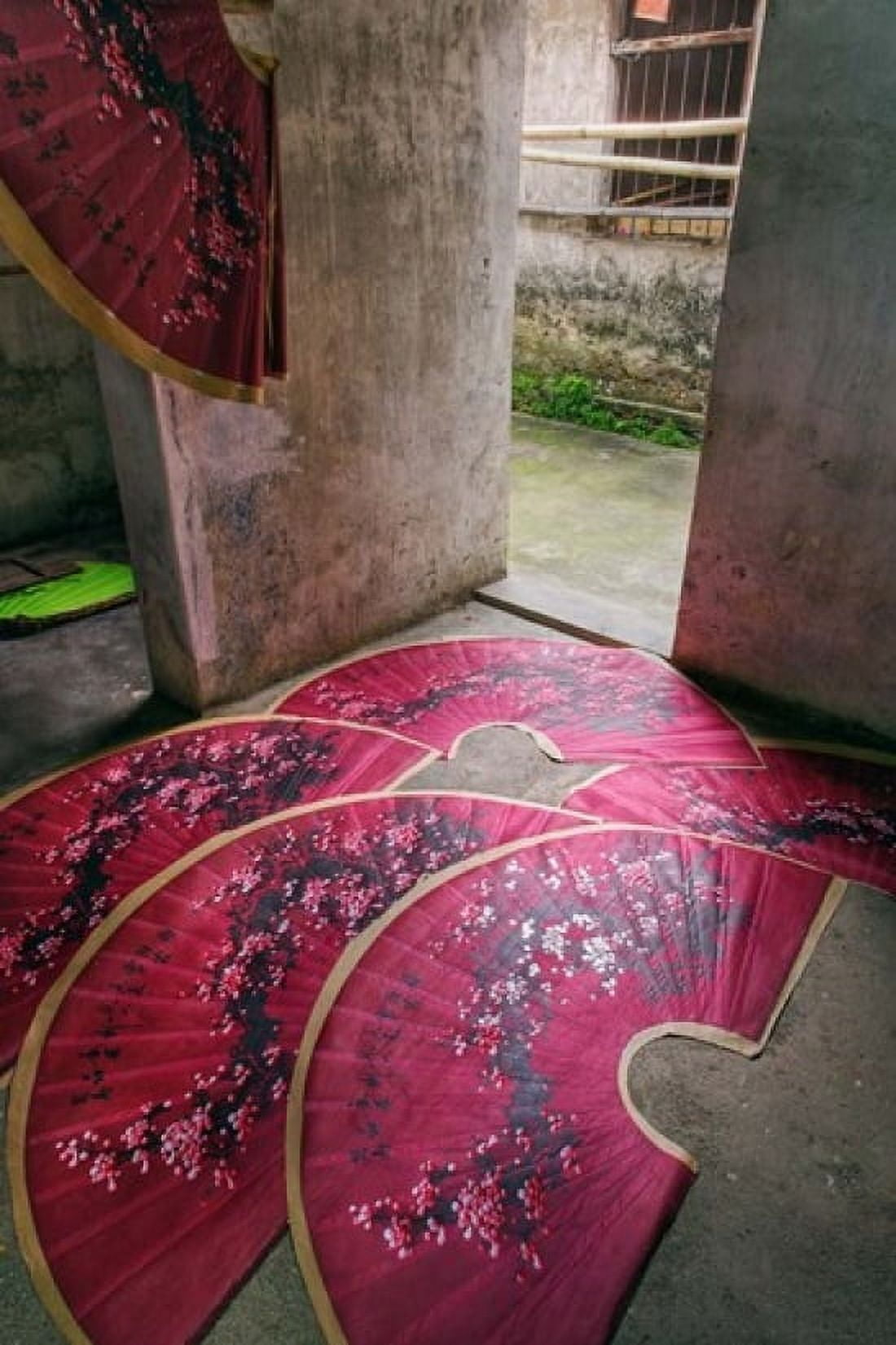 Paper fans made at the Fuli Village Paper Fan Workshop Yangshuo China Canvas Art - Adam Jones DanitaDelimont (23 x 35)