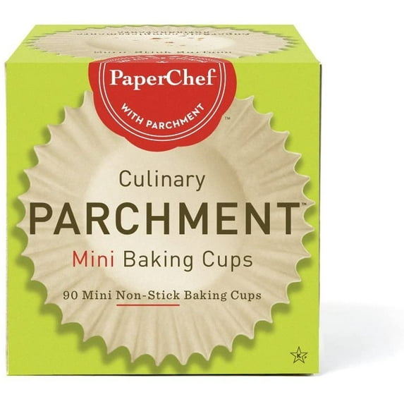 PaperChef 70090 Culinary Parchment Baking Cups, Mini, 90