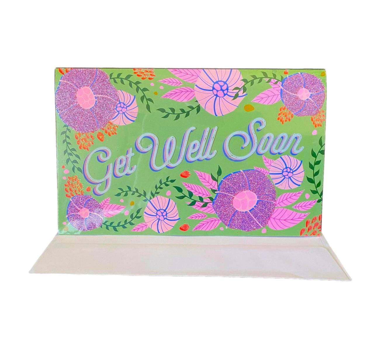 PaperCraft Get Well Cards with Envelope, Flowers - Walmart.com