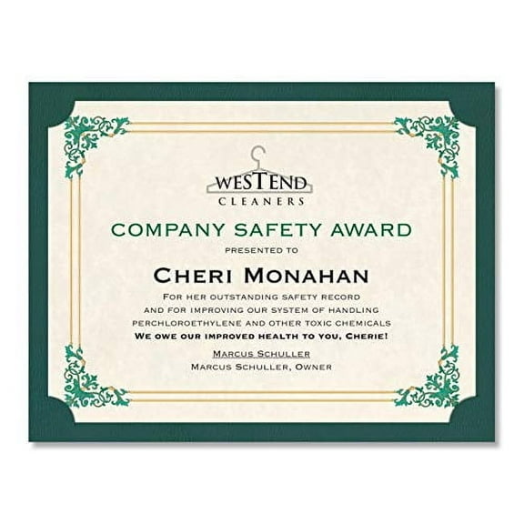 PaperDirect Certificate Folios, Green 80 lb Cover Stock, 9 1/2 x 12, Pack of 20, Certificate Cover for School, Work, Diplomas, Graduation & Awards, Certificate Holder