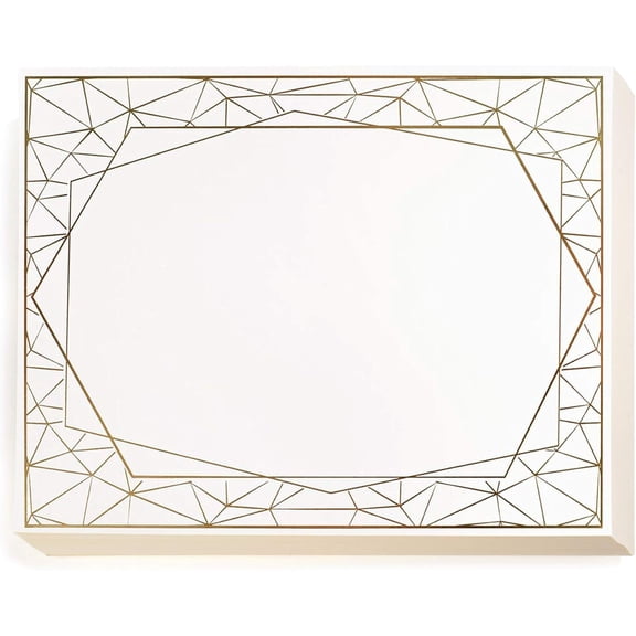 PaperDirect Geometric Border Specialty Certificate, Gold Foil Border on 70 lb. Stock, 8.5 x 11 Inches, Laser and Inkjet Compatible, 50 Count, for School, Work, Diplomas & Award Certificates