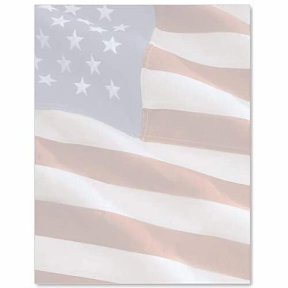 PaperDirect Patriotic Stars and Stripes Stationery, Letters, Cards, Invites, Border Papers, Letterhead 8.5 x 11, 100 sheets, Elegant Premium Writing Paper, Decorative Printer Paper