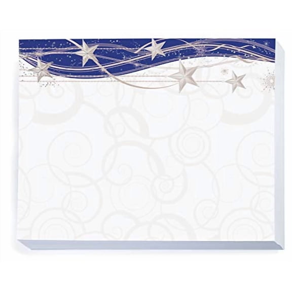 PaperDirect Sparkling Stars Specialty Blue and Silver Certificates, Silver Foil Border 8 1/2 inch x 11 inch, 38lb White Cover Stock, 50 Count, for School, Work, Diplomas & Award Certificates