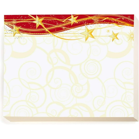 PaperDirect Sparkling Stars Specialty Red and Gold Certificates, Gold Foil Border 8 1/2 inch x 11 inch, 38lb White Cover Stock, 50 Count, for School, Work, Diplomas & Award Certificates
