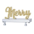 thumbnail image 1 of PaperFair 10''L x 3.5''W Gold Glitter Christmas Stocking Holders Set of 1, Stocking Hangers for Holiday Mantle Topper, Decorative Heavy Duty Hook, Rack for Fireplace, Home Décor Stand, 1 of 8