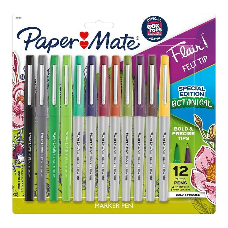 Papermate Gel 8 Color Set Medium Black, Blue, Green, Orange, Pink, Purple,  Red, Turquoise - Kingpen