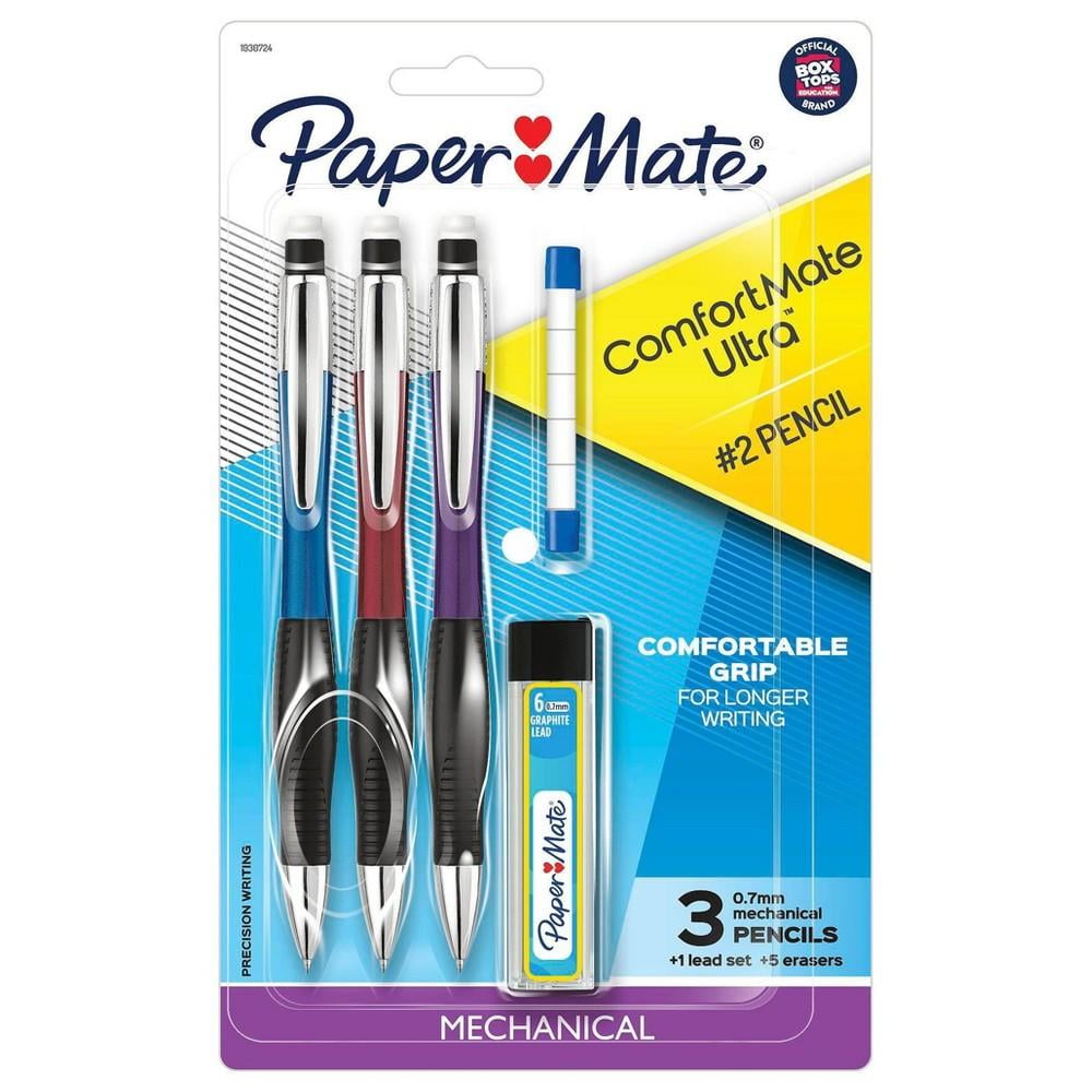 PaperMate 2 Mechanical Pencils w/Lead/Eraser Refill ComfortMate Ultra