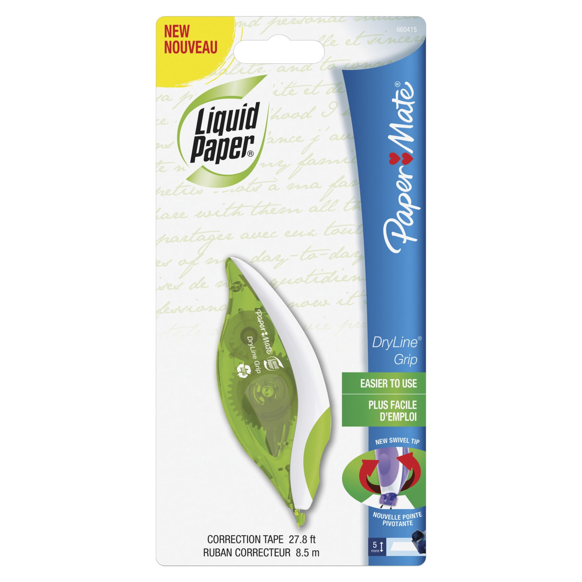 PaperMate DryLine Liquid Paper Correction Film, TearProof Grip, White