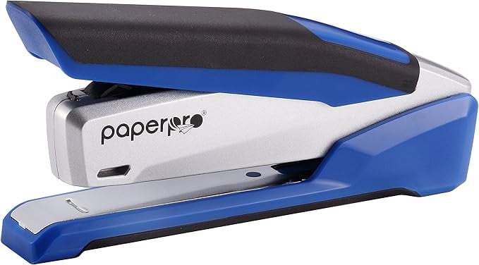 PaperPro - 1116 - inPOWER+ 28 Premium Stapler with Built-in Staple Remover, 28 Sheets, Full-Strip, Blue/Silver