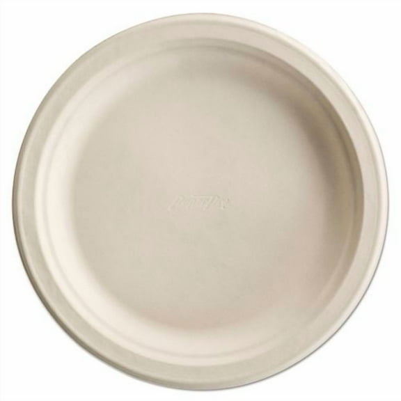 PaperPro Naturals Molded Fiber Dinnerware, Round Plates, 6" dia, White, 125/Pack, 8 Packs/Carton | Bundle of 2