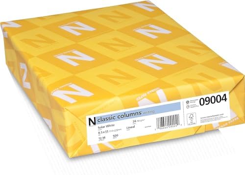 PaperWriting Paper, 8 /2-inch x 11-inch, 24 lb., Linear Pattern, Solar ...