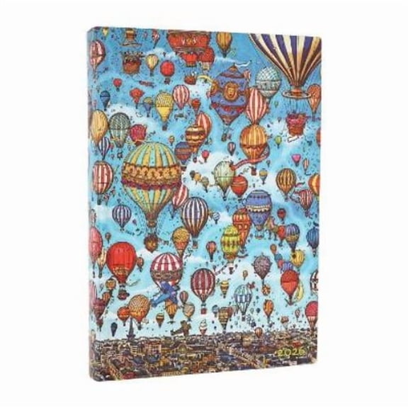 Paperblanks 2026 Balloon Festival (Pierre the Maze Detective) Midi 12-month Day-at- (Paperback)