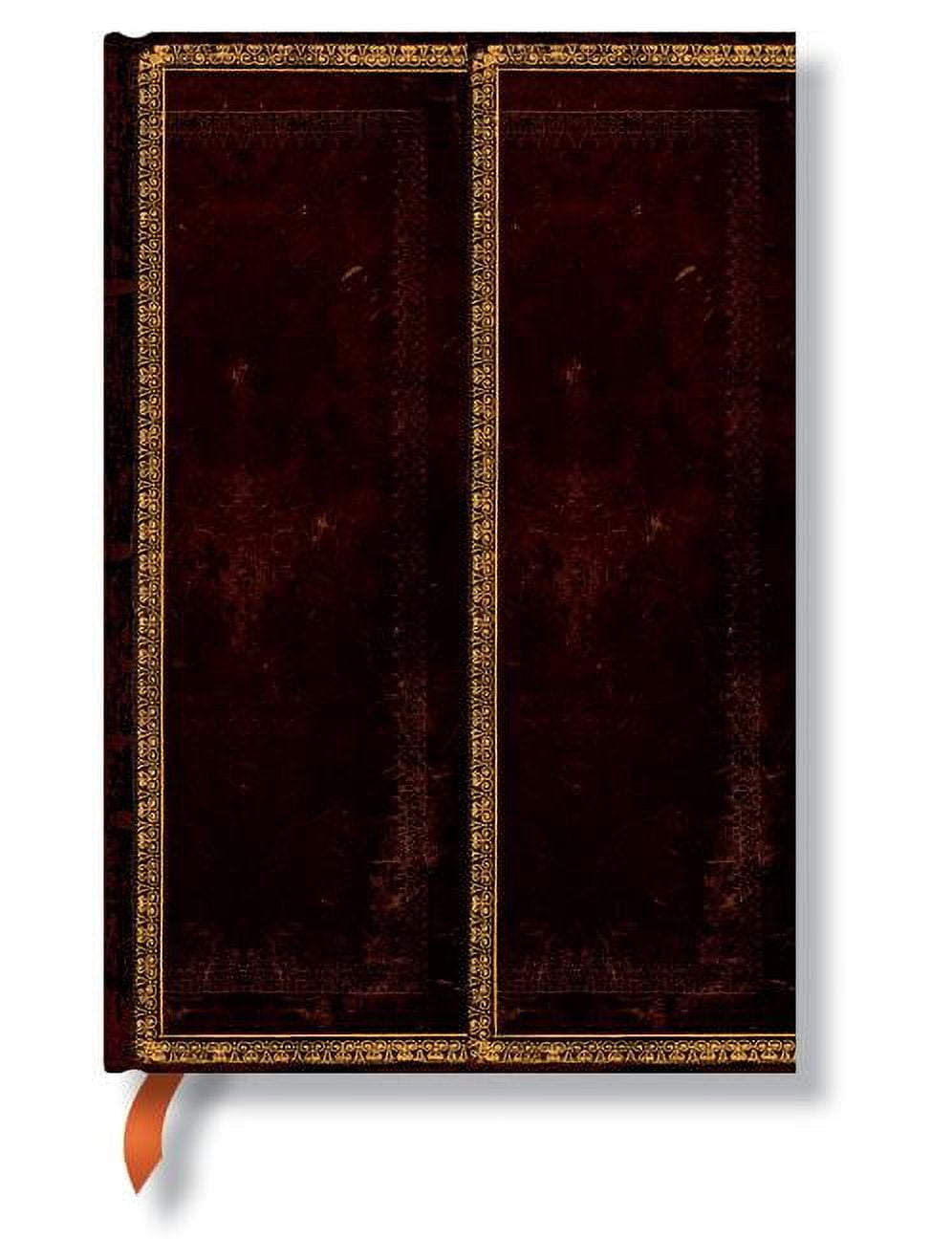 Paperblanks Black Moroccan Flexi Old Leather Collection Hardcover Mini Lined Wrap Closure 176 Pg 85 GSM (Other)