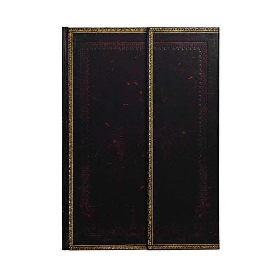 Black Moroccan Grande Unlined Hardcover Journal, 128pg, 120gsm by Paperblanks (Old Leather Collection), (Hardcover)