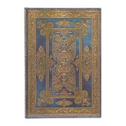 Paperblanks | Blue Luxe | Luxe Design | Hardcover Journal | Midi | Unlined | Elastic Band Closure | 144 Pg | 120 GSM Diary