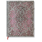 Blush Pink Ultra Lined Hardcover Journal, 240pg, 120gsm by Paperblanks Silver Filigree Collection, Hardcover