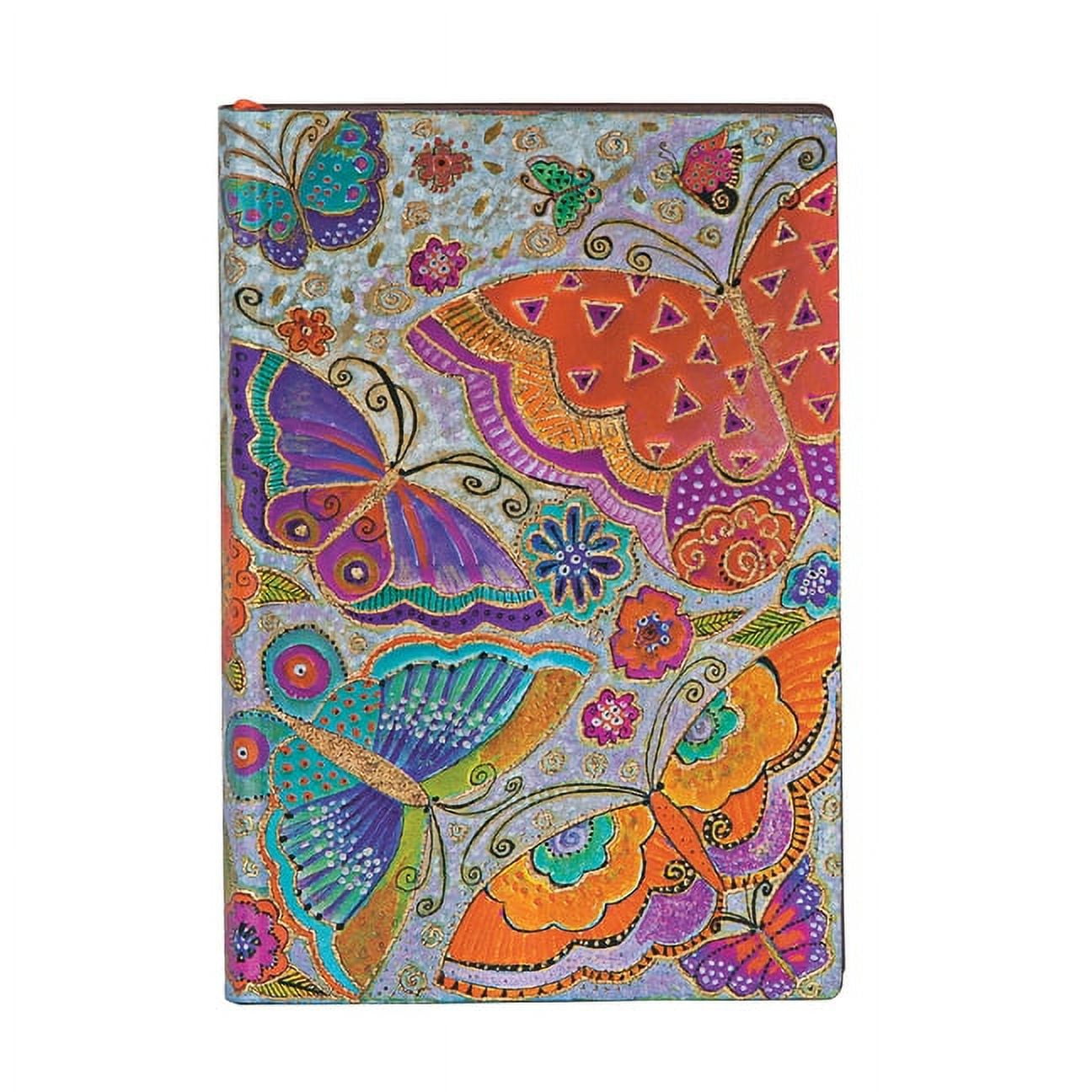Flutterbyes Mini Lined Softcover Journal, 176pg, 100gsm, Laurel Burch Collection by Paperblanks (Playful Creations), (Hardcover)