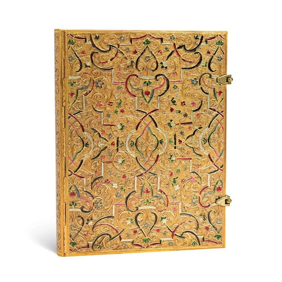 Paperblanks | Gold Inlay | Hardcover | Ultra | Lined | Clasp Closure | 240 Pg | 120 GSM (Diary)