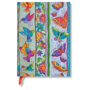 Paperblanks | Hummingbirds & Flutterbyes | Playful Creations | Hardcover | Midi | Unlined | Wrap Closure | 144 Pg | 120 GSM Diary