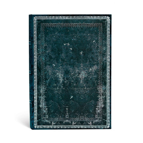 Paperblanks | Midnight Steel | Old Leather Collection | Hardcover Journal | Midi | Lined | Elastic Band Closure | 144 Pg | 120 GSM (Diary)