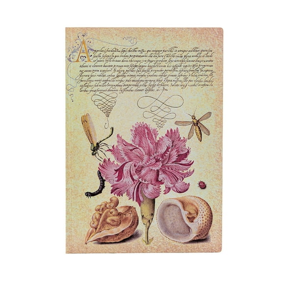 Pink Carnation MIDI Unlined Softcover Journal, 176pg, 100gsm by Paperblanks (Mira Botanica), (Hardcover)