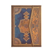 Paperblanks | Safavid Indigo | Safavid Binding Art | Hardcover | Midi | Lined | Wrap Closure | 144 Pg | 120 GSM Diary