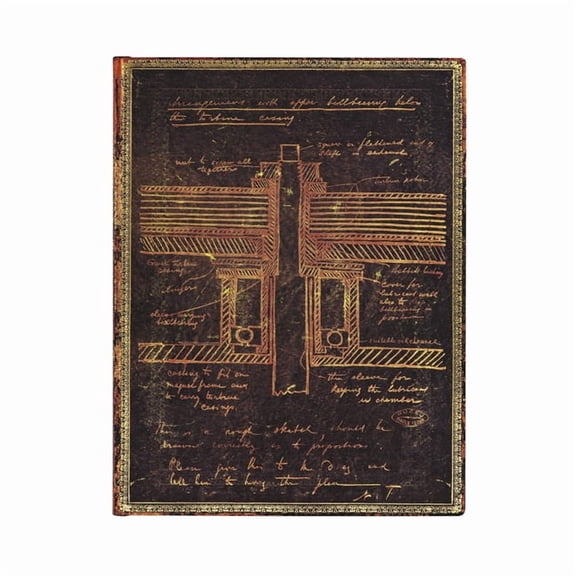 Tesla, Sketch of a Turbine Ultra Unlined Softcover Journal, 176pg, 100gsm by Paperblanks (Embellished Manuscripts Collec, (Hardcover)