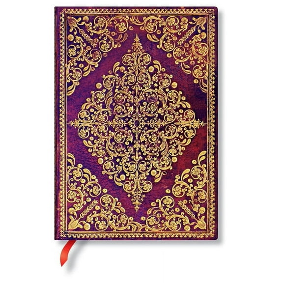 Paperblanks | Viola | Diamond Rosette | Hardcover | Midi | Lined | Elastic Band Closure | 144 Pg | 120 GSM (Diary)