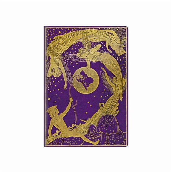 Violet Fairy A5 Dot Grid Cahier Notebook, 80pg, 100gsm by Paperblanks (Lang's Fairy Books), (Hardcover)