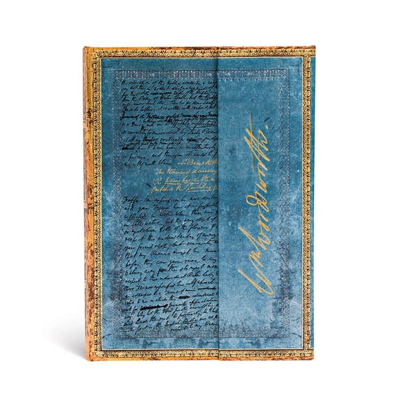 Paperblanks | Wordsworth, Letter Quoting Daffodils | Embellished Manuscripts Collection | Hardcover Journal | Midi | Lined | Wrap Closure | 144 Pg | 120 GSM (Diary)