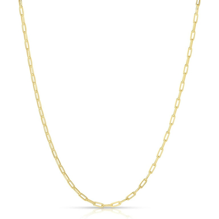Paperclip Chain Necklace 14k Gold-plated Sterling Silver Paperclip Chain Necklace 14k Gold-plated Sterling Silver