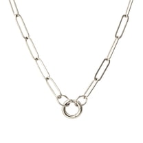 Carabiner Charm Necklace for Women Paperclip Chain Round Carabiner Holder Stainless Steel by Ginger Lyne