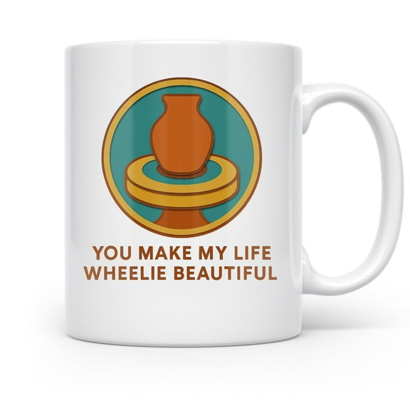 Handmade Pottery Design - Kitchen Decor - 11 oz Ceramic Coffee Mug