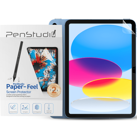 Penstudio Paper-Feel Screen Protector for iPad 10, Anti-Glare Matte PET Film for Drawing & Note-Taking, Paper-Feel Texture, Anti-Fingerprint, Fast Response, iPad 10 Accessories
