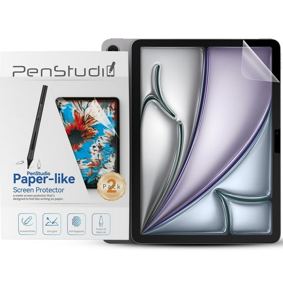 Penstudio Paper-Feel Screen Protector for iPad Air M2 11 inch, Anti-Glare Matte PET Film for Drawing & Note-Taking, Paper-like Texture, Anti-Fingerprint, Fast Response,iPad Air M2 11 inch Accessories