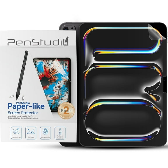 Penstudio Paper-Feel Screen Protector for iPad Pro M4 11 inch, Anti-Glare Matte PET Film for Drawing & Note-Taking, Paper-like Texture, Anti-Fingerprint, Fast Response