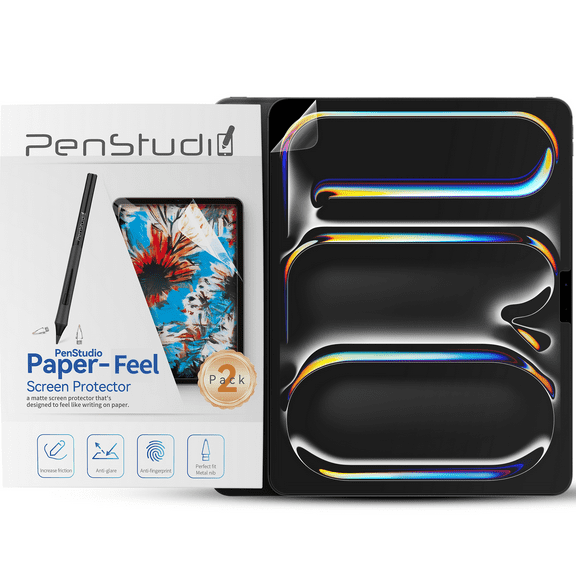 Penstudio Paper-Feel Screen Protector for iPad Pro M4 13 inch, Anti-Glare Matte PET Film for Drawing & Note-Taking, Paper-Feel Texture, Anti-Fingerprint, Fast Response,iPad Pro M4 13 inch Accessories