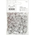 thumbnail image 1 of Papermania Ever After Wedding Ribbon Bows 27mm 100/Pkg-Silver Satin, 1 of 2