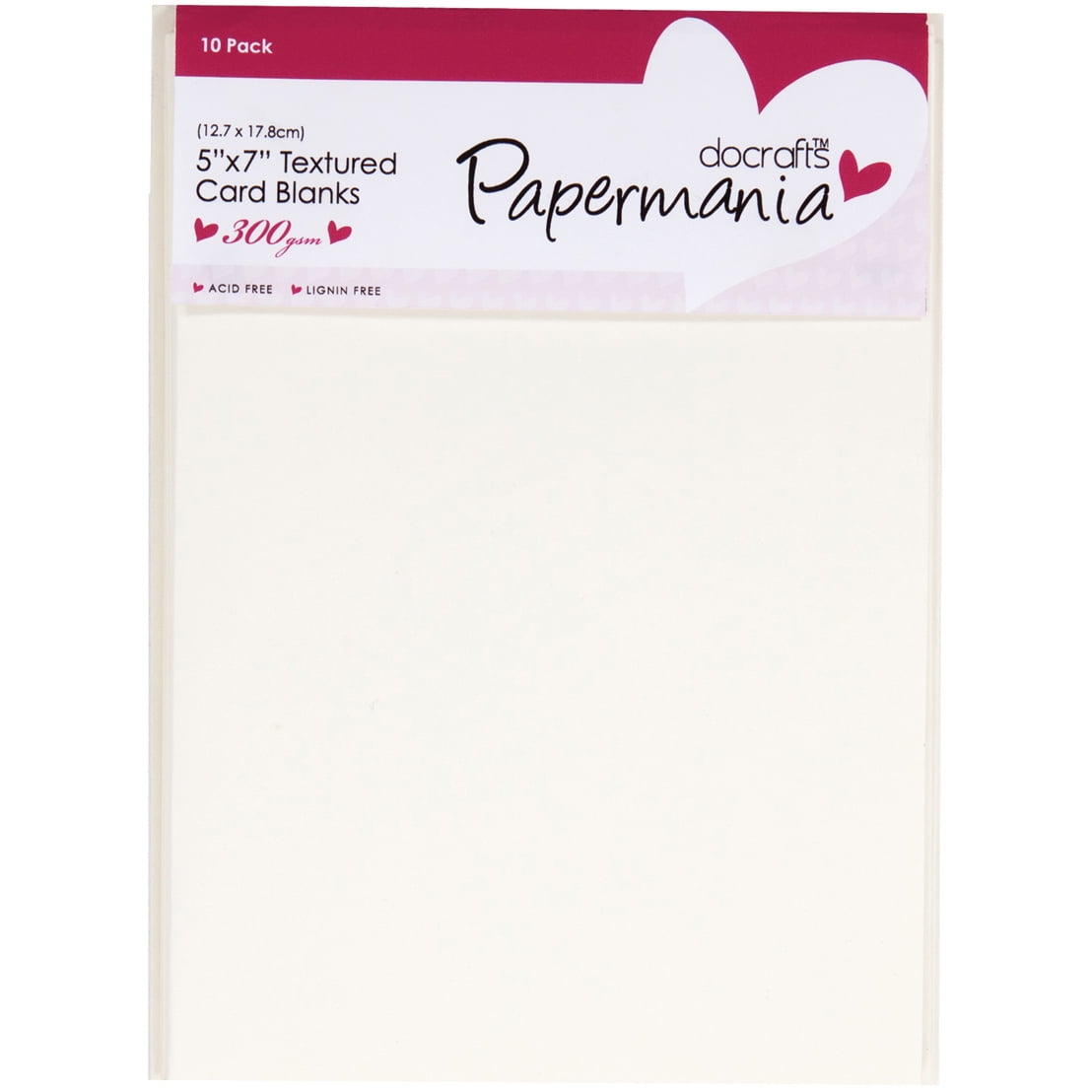 Papermania Textured Cards/Envelopes 5"X7" 10/PkgCream, Pk 4