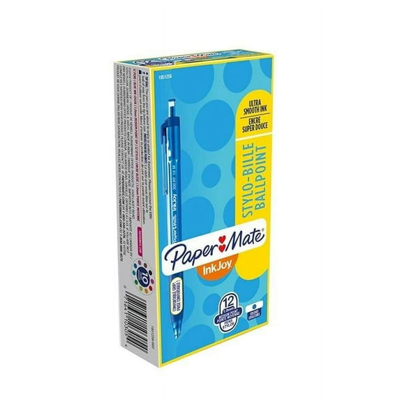 Papermate  1 mm Inkjoy 300 RT Retractable Ballpoint Pen, Blue - Pack of 12